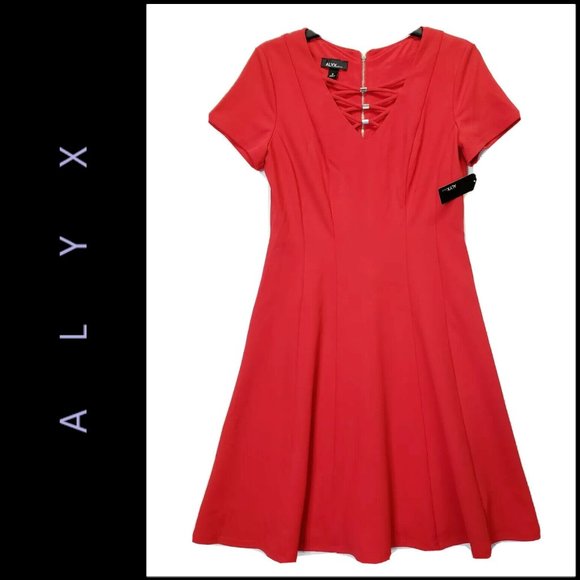 alyx short sleeve fit & flare dress